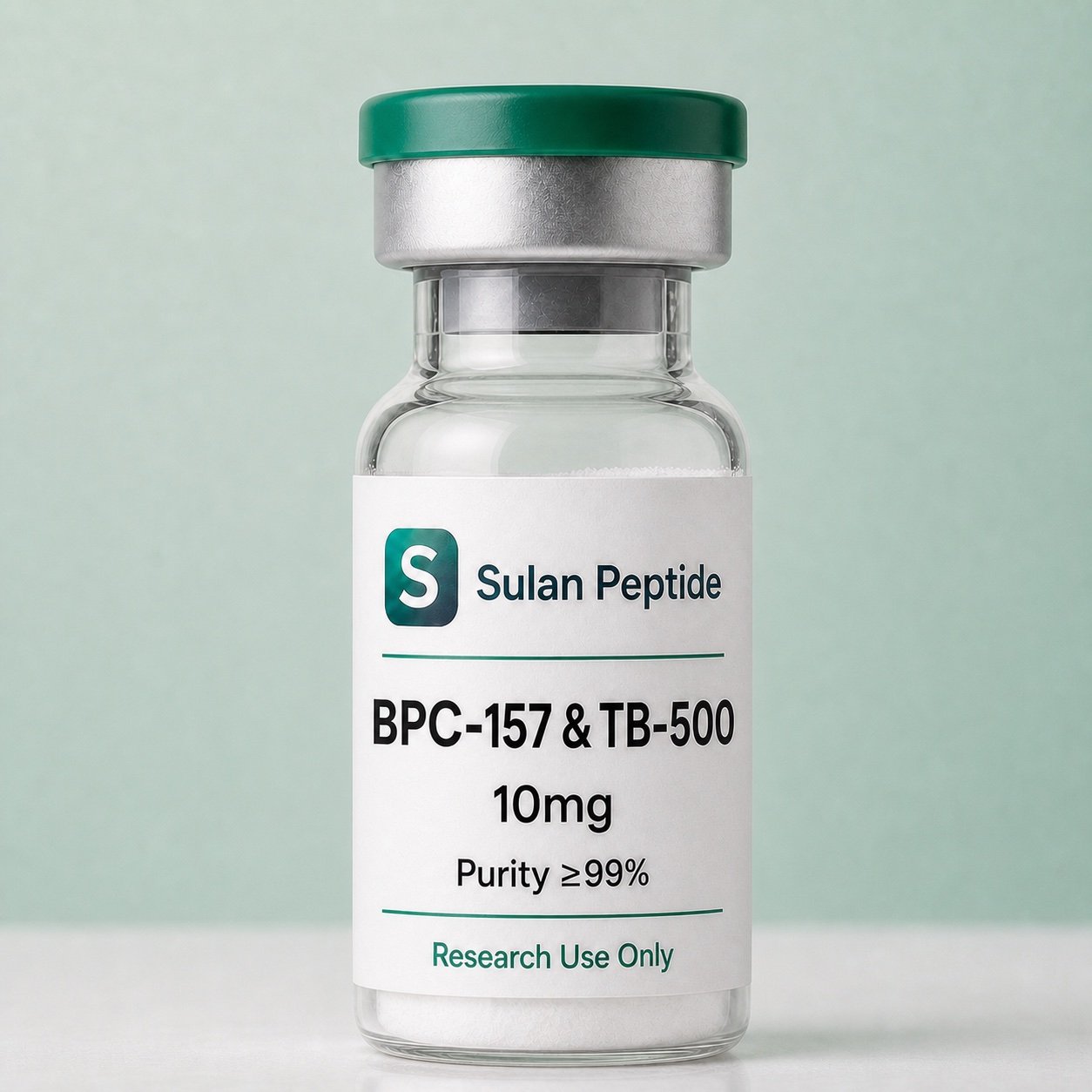 BPC-157 & TB-500 research-use peptide vial by Sulan Peptide