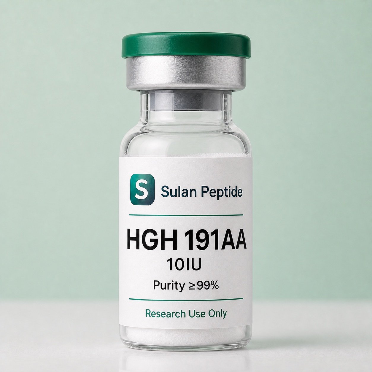 HGH 191AA research-use peptide vial by Sulan Peptide