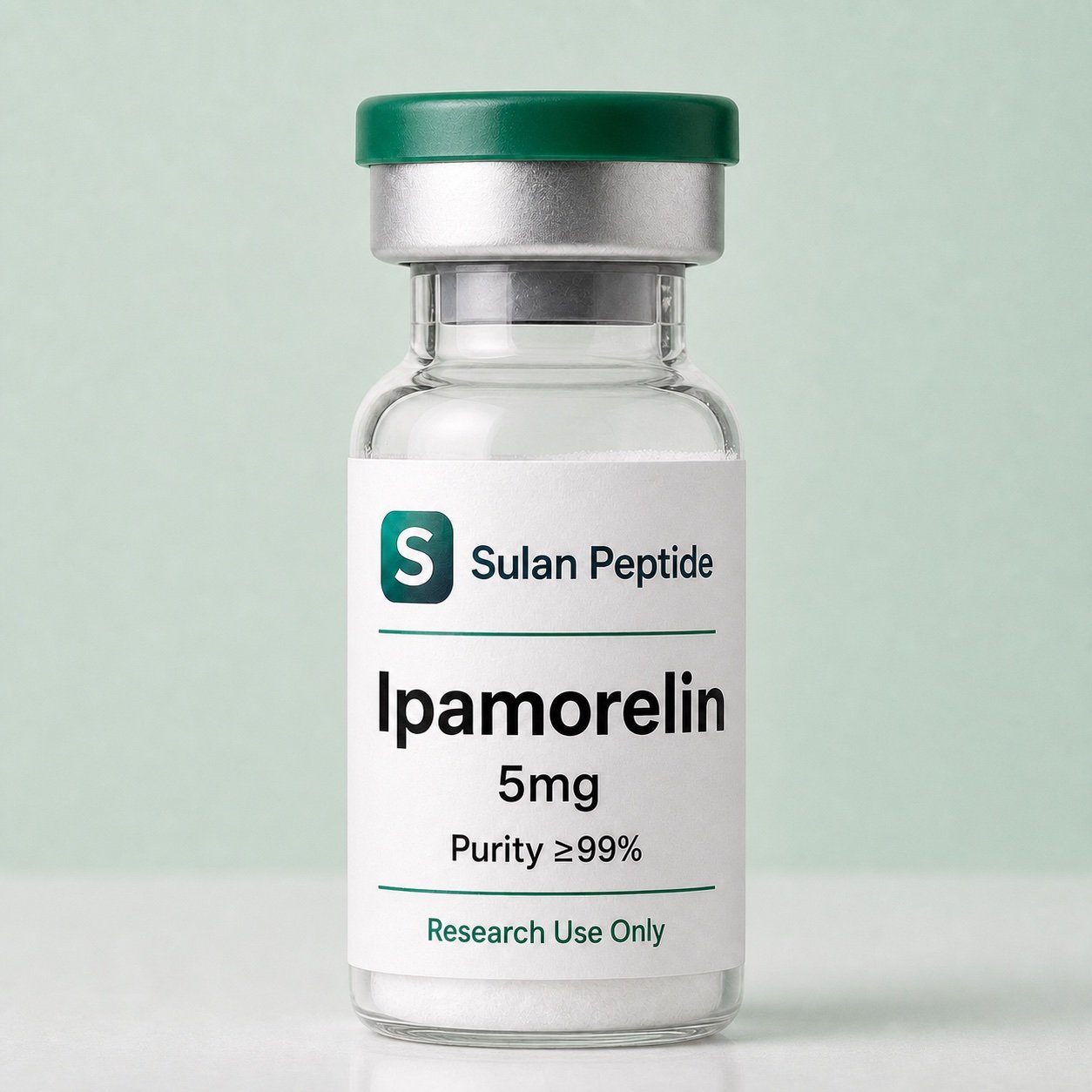 Ipamorelin research-use peptide vial by Sulan Peptide