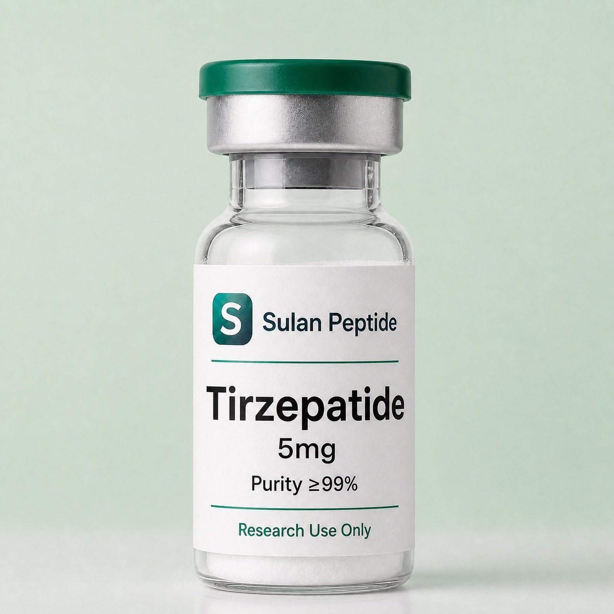 Tirzepatide research-use peptide vial by Sulan Peptide